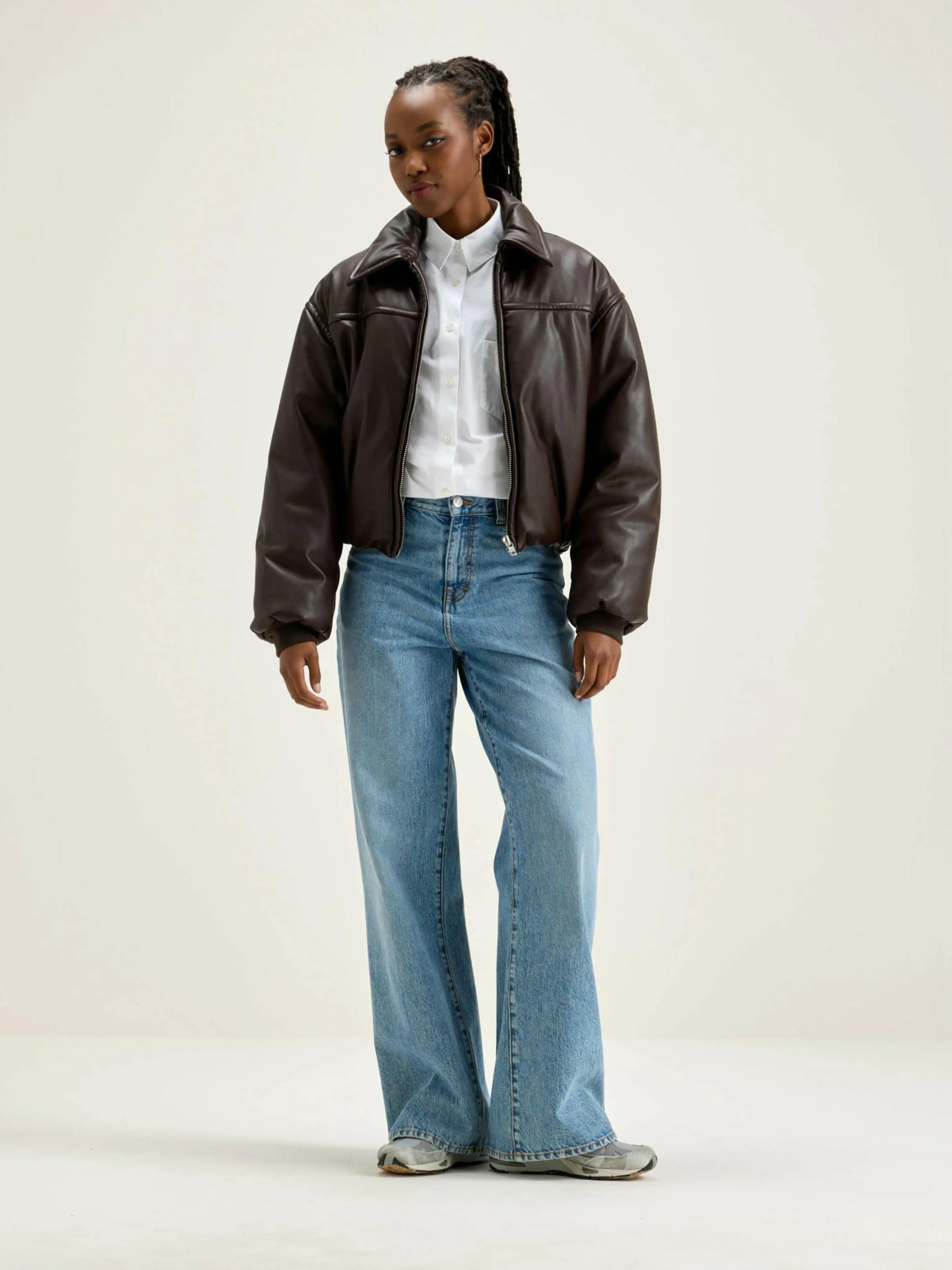 Manteaux & Vestes-Bellerose Bomber En Faux Cuir Jacky