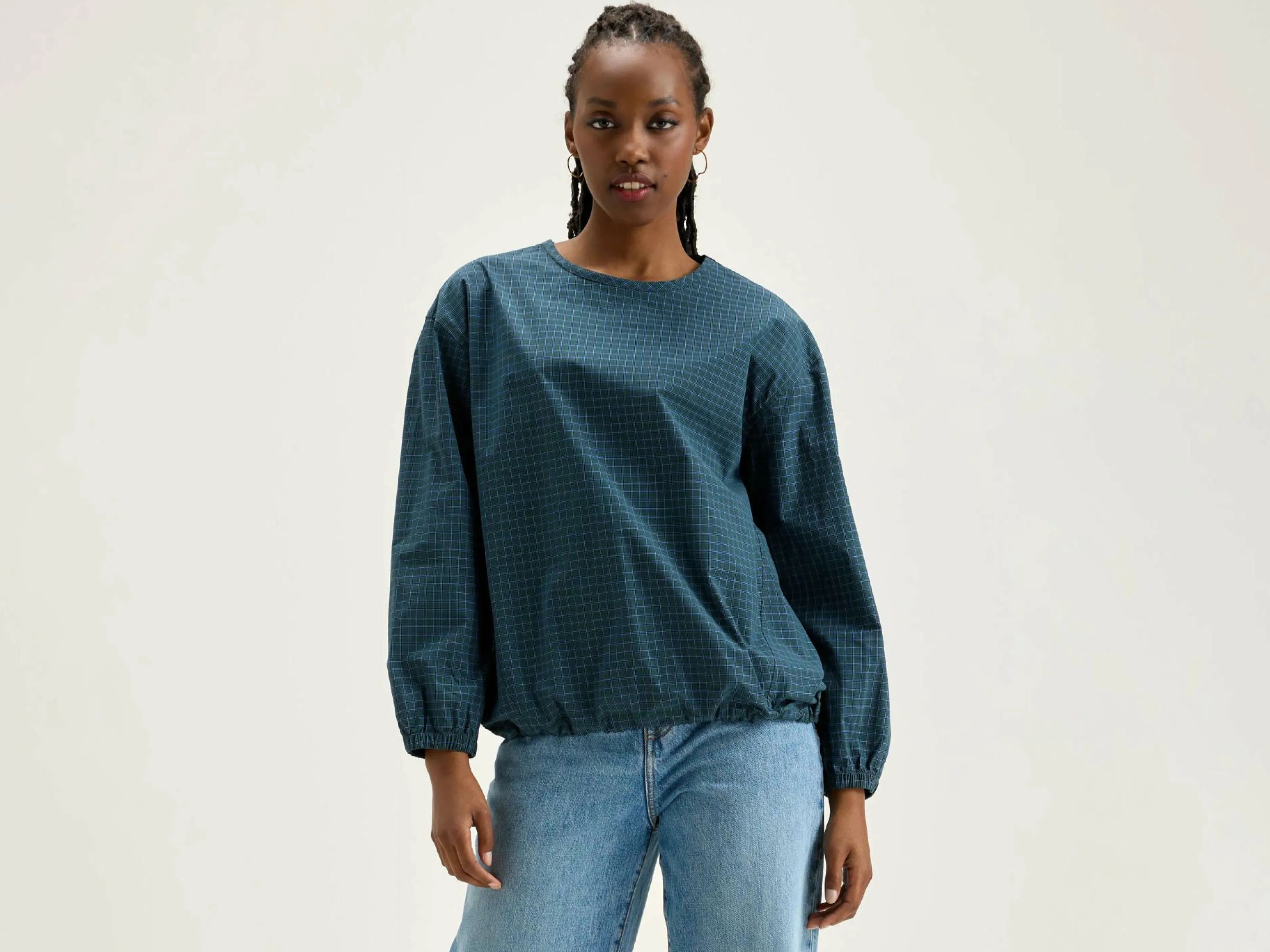 Blouses & Chemises-Bellerose Chemise à Carreaux Padoue Myrtille / Sea pine