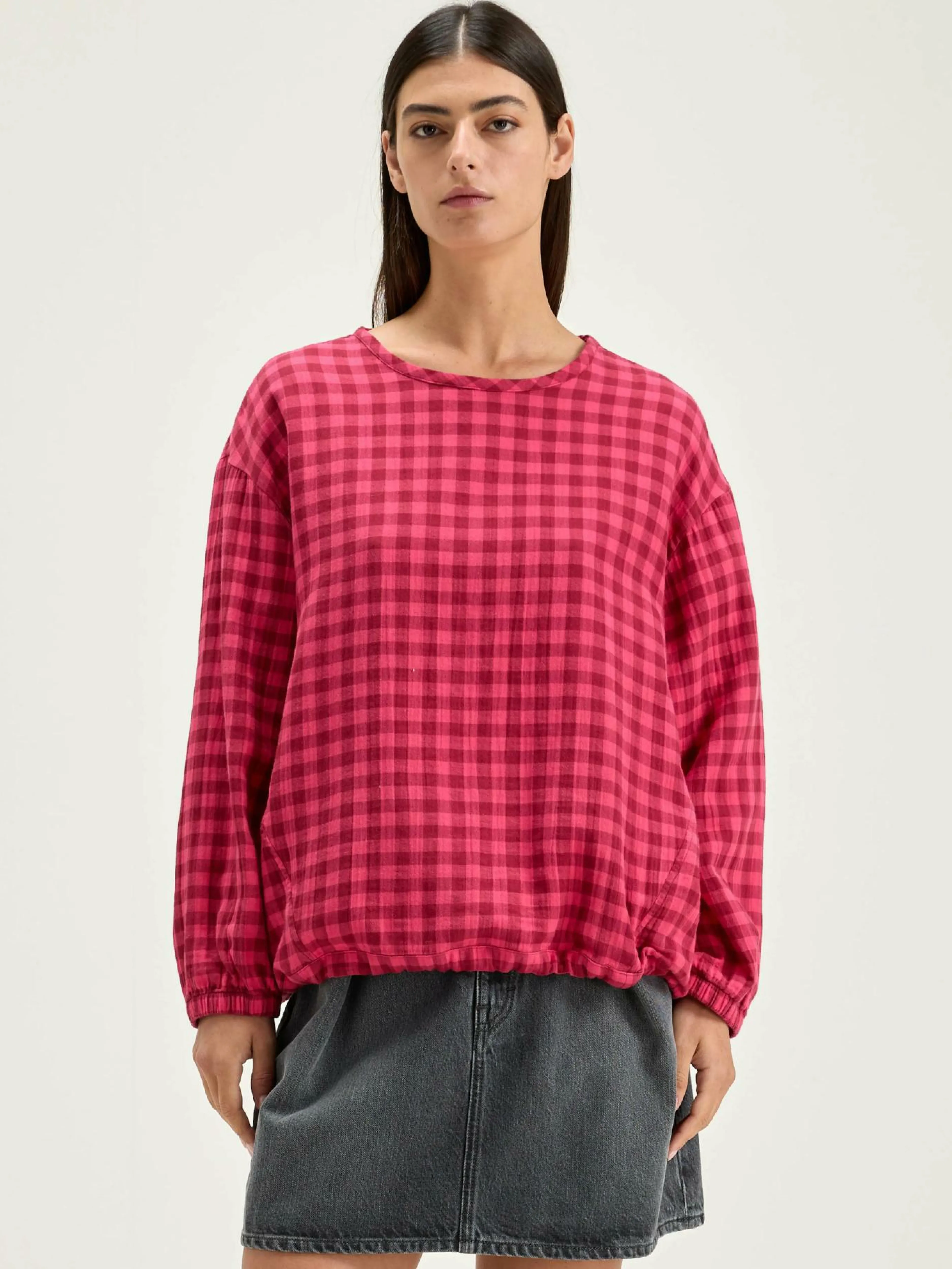 Blouses & Chemises-Bellerose Chemise à Carreaux Padoue Fushia