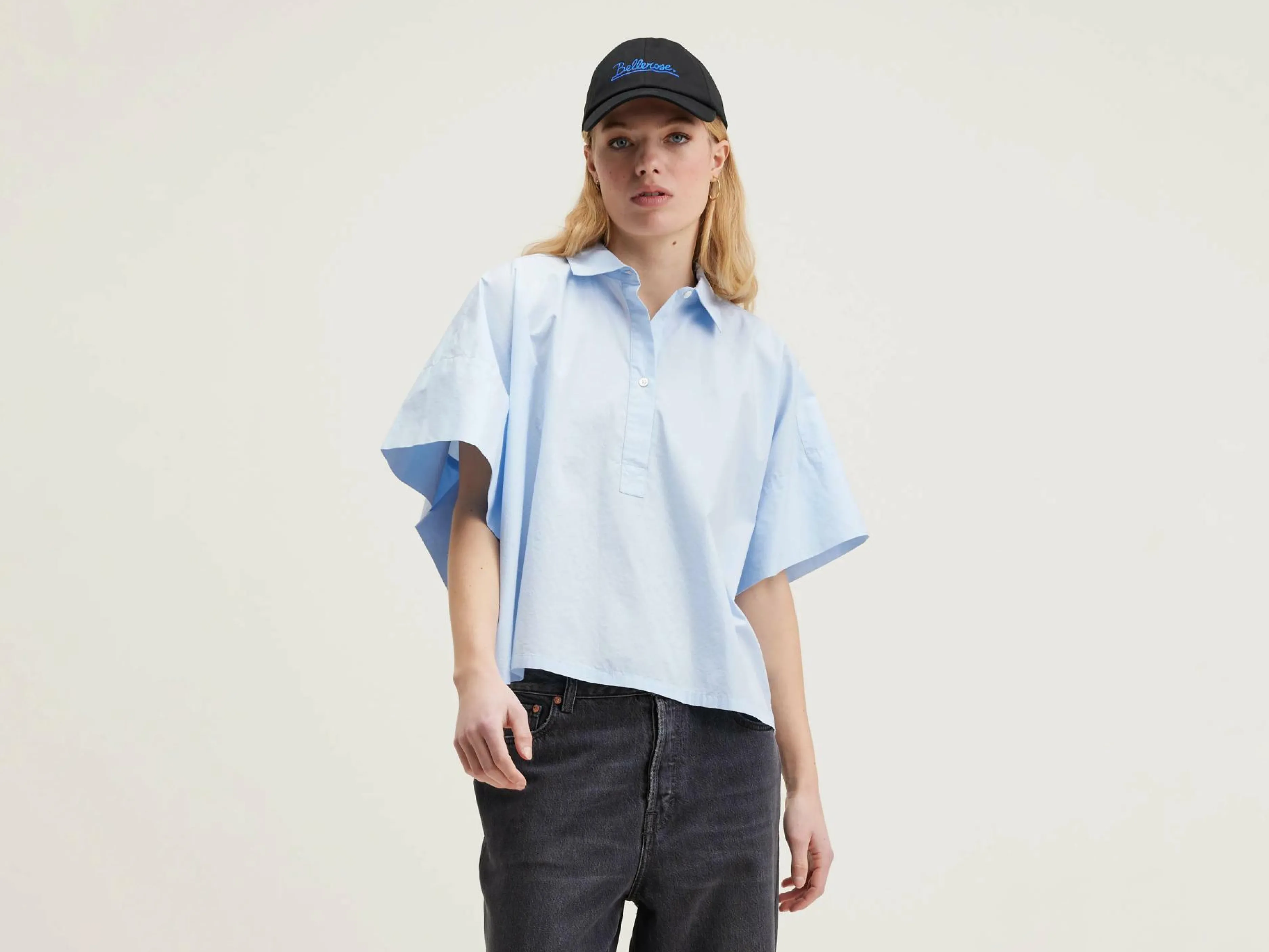 Blouses & Chemises-Bellerose Chemise Sans Manches Cairn Ciel