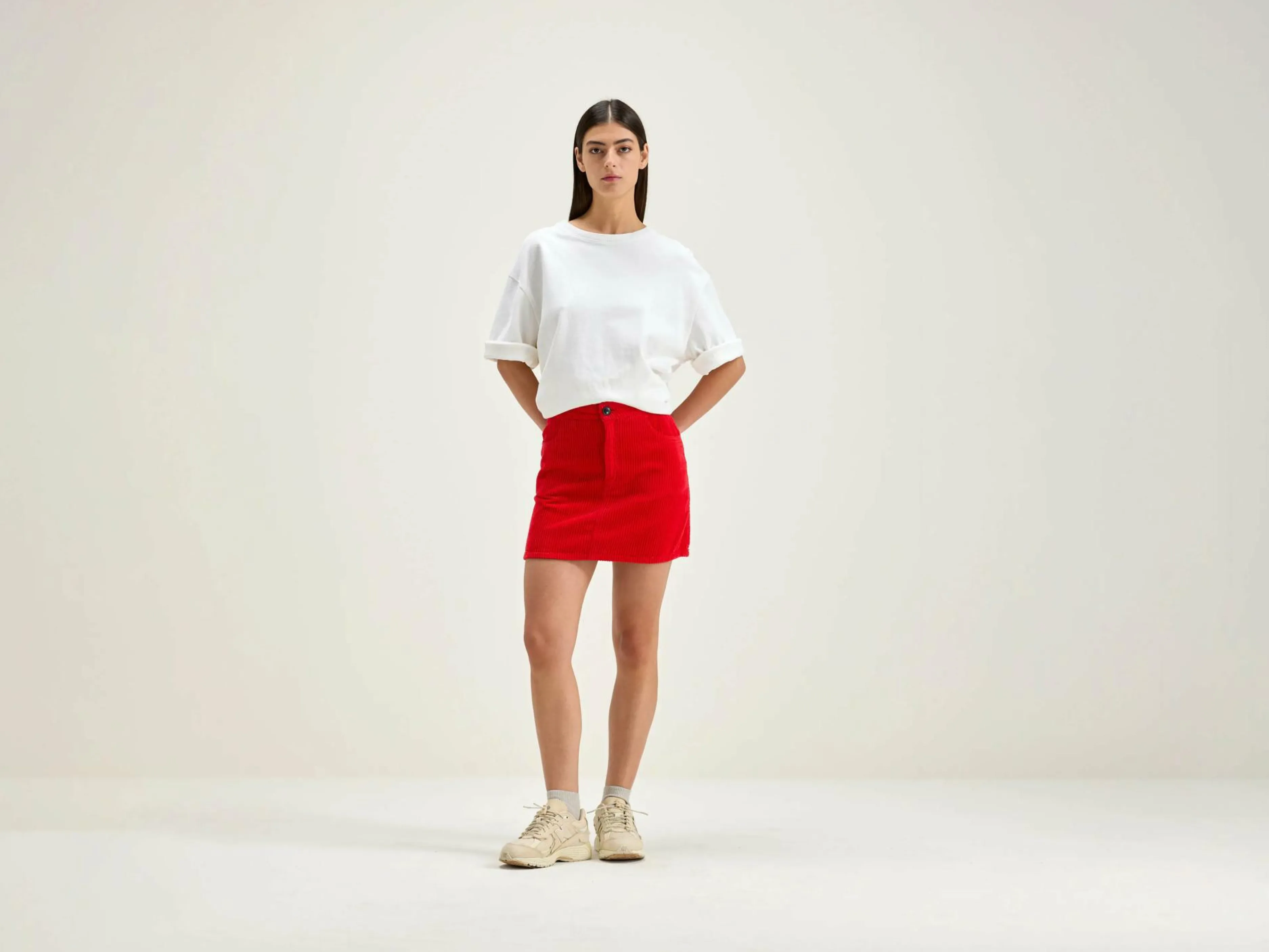 Jupes & Shorts-Bellerose Minijupe Sour Sanguine