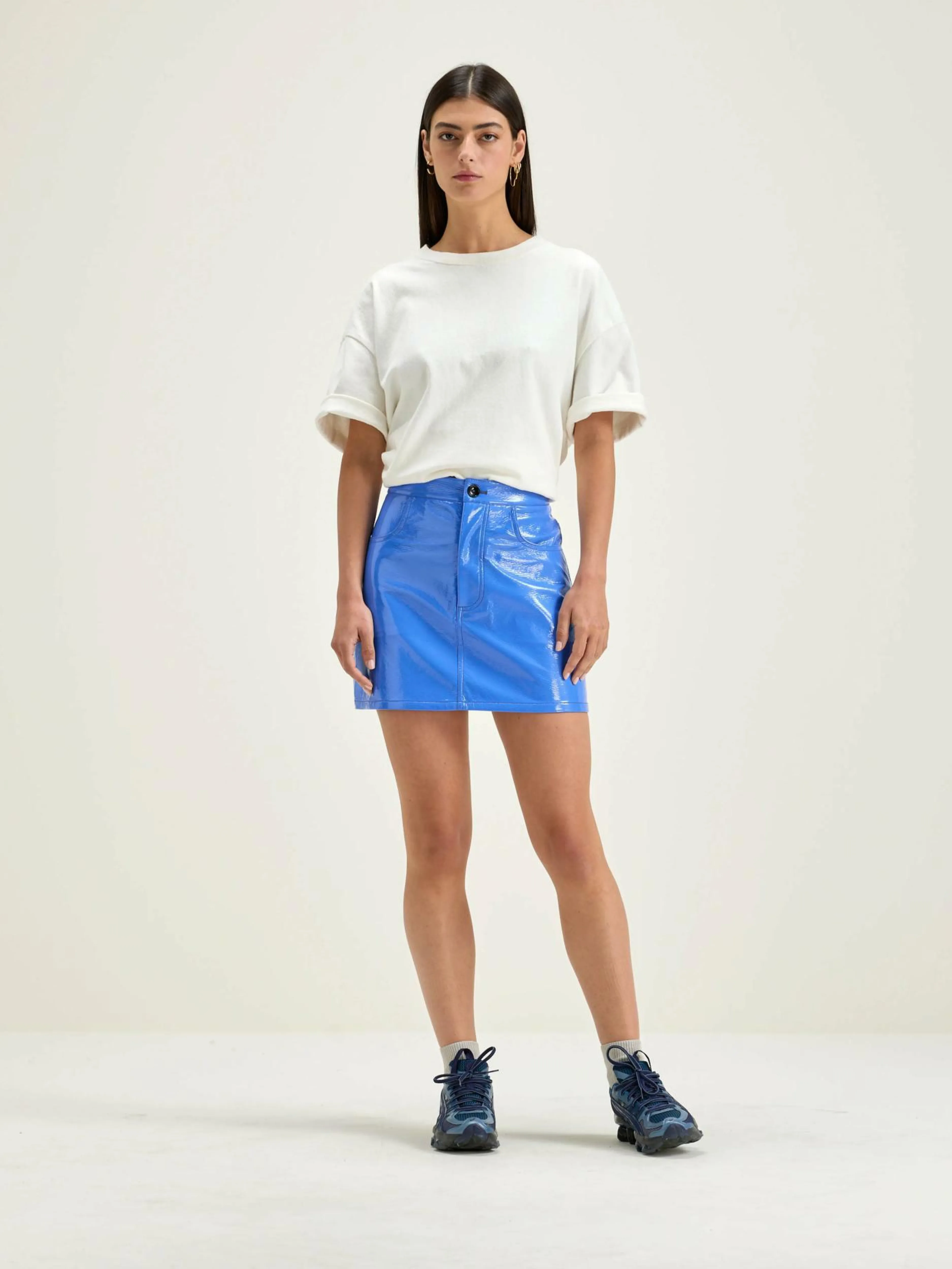 Jupes & Shorts-Bellerose Minijupe Sour Lazuli