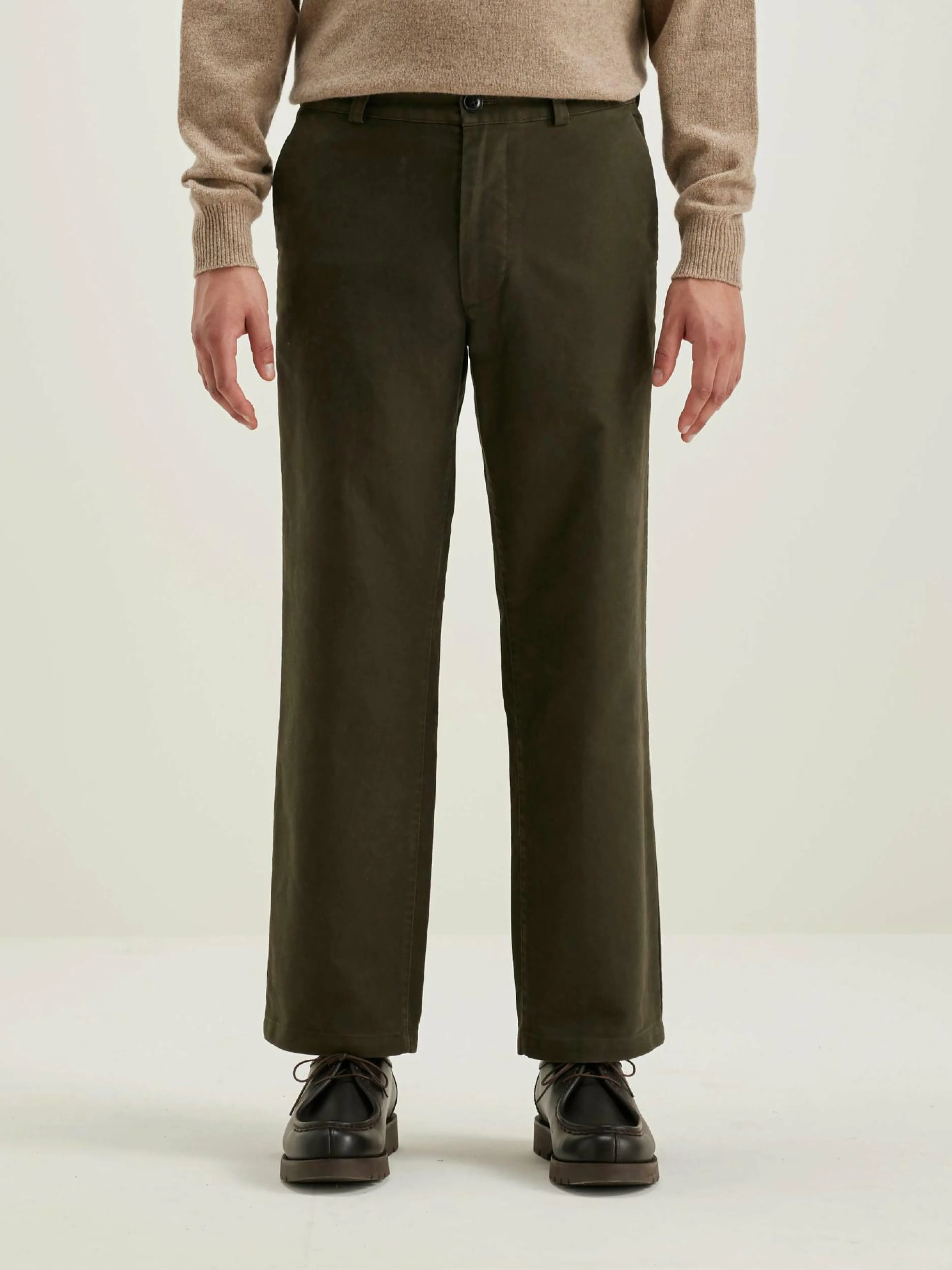 Pantalons-Bellerose Pantalon Droit Jaggot Dark olive