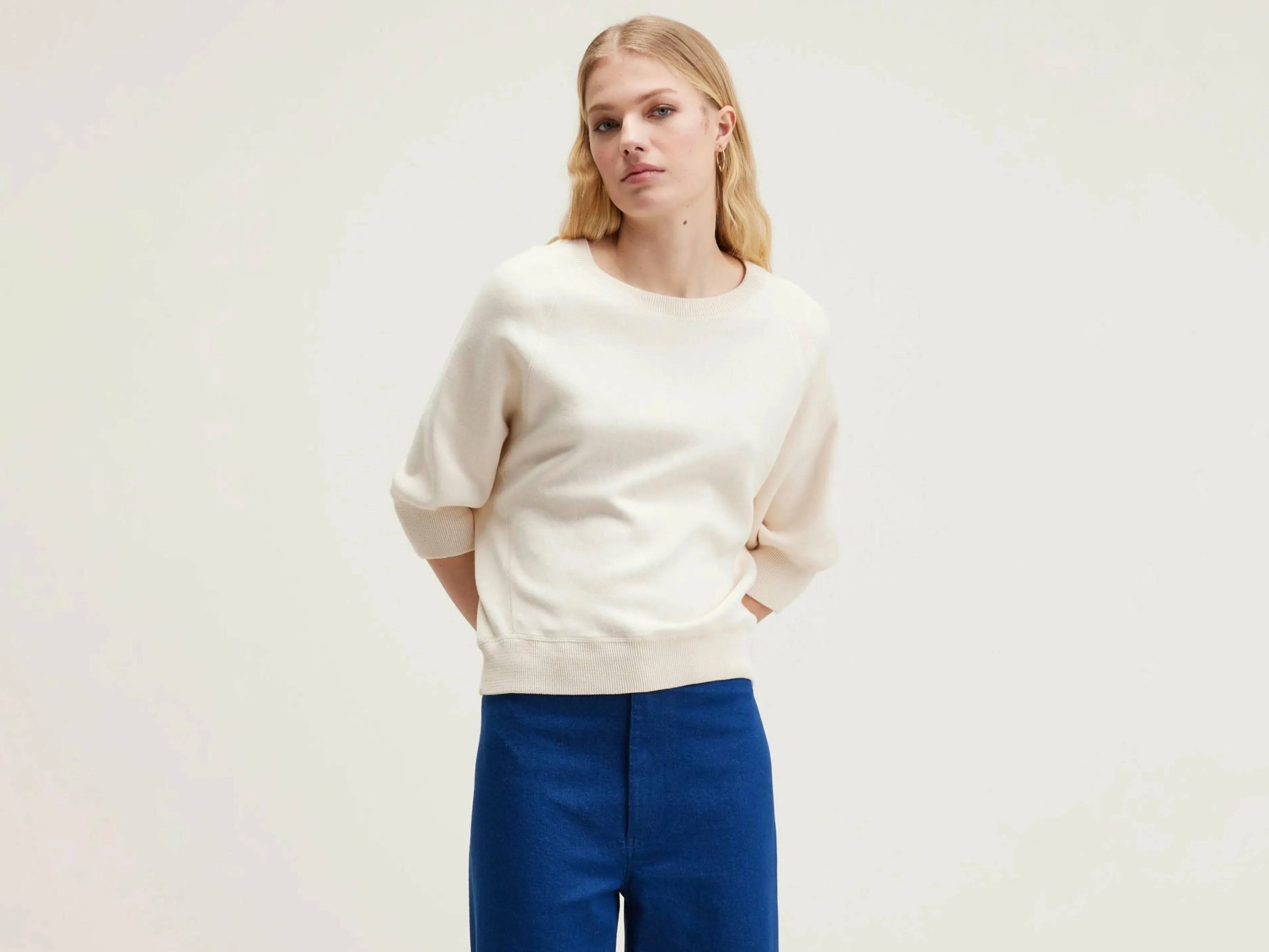Mailles-Bellerose Pull Col Rond Anglet Milky way
