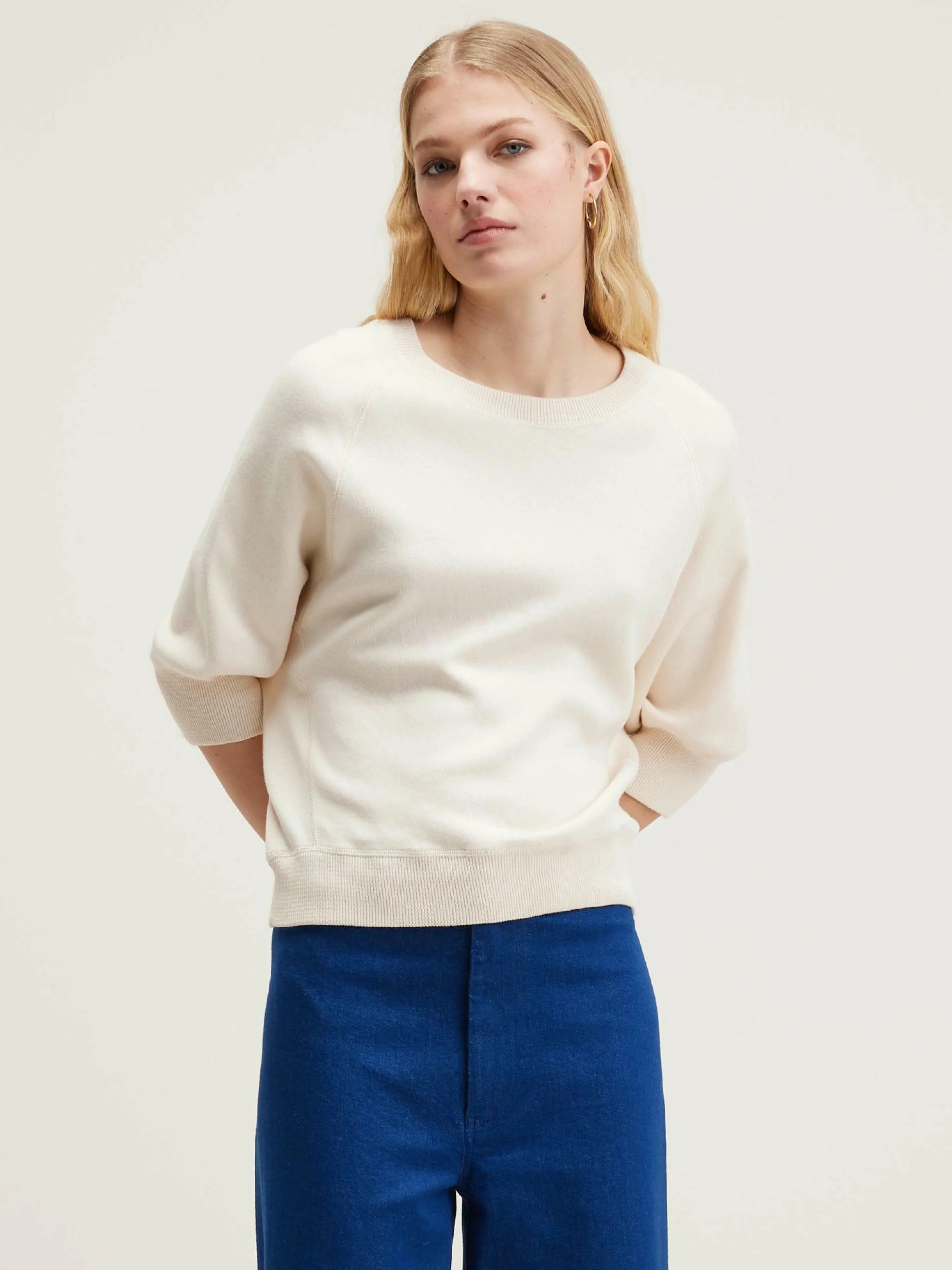 Mailles-Bellerose Pull Col Rond Anglet Milky way