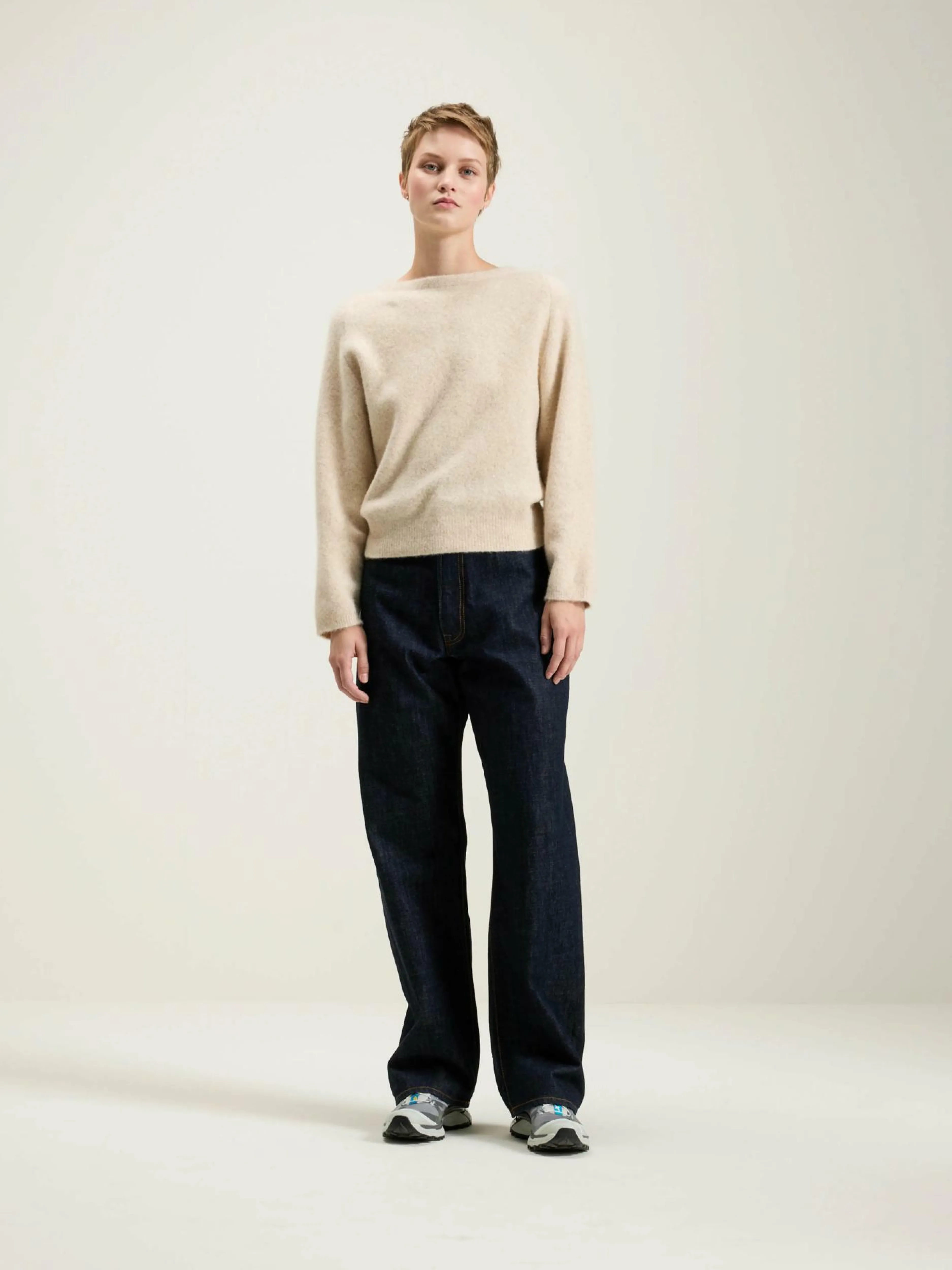 Mailles-Bellerose Pull Col Rond Deros Cream