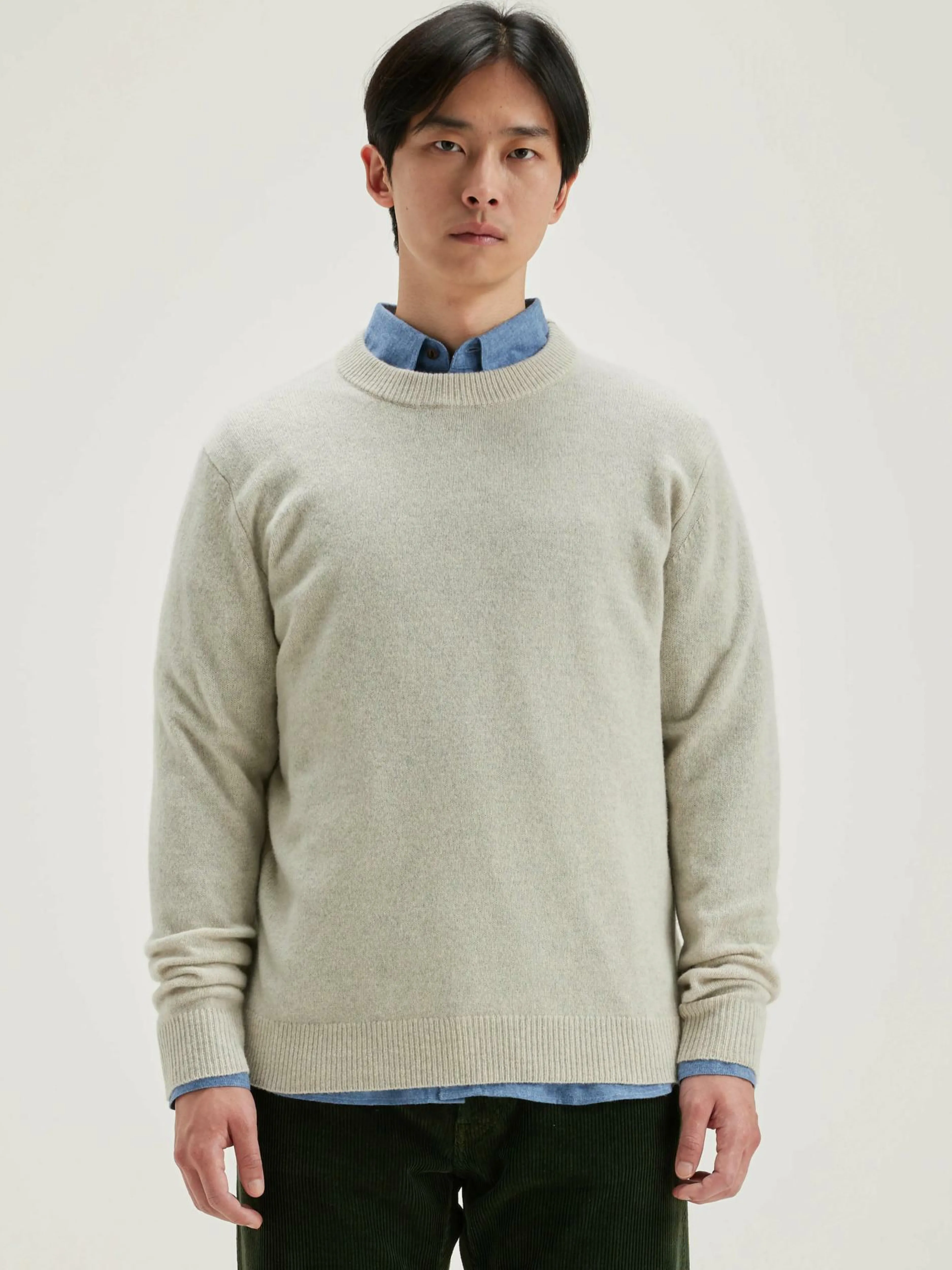 Mailles-Bellerose Pull Col Rond Donoon Oyster