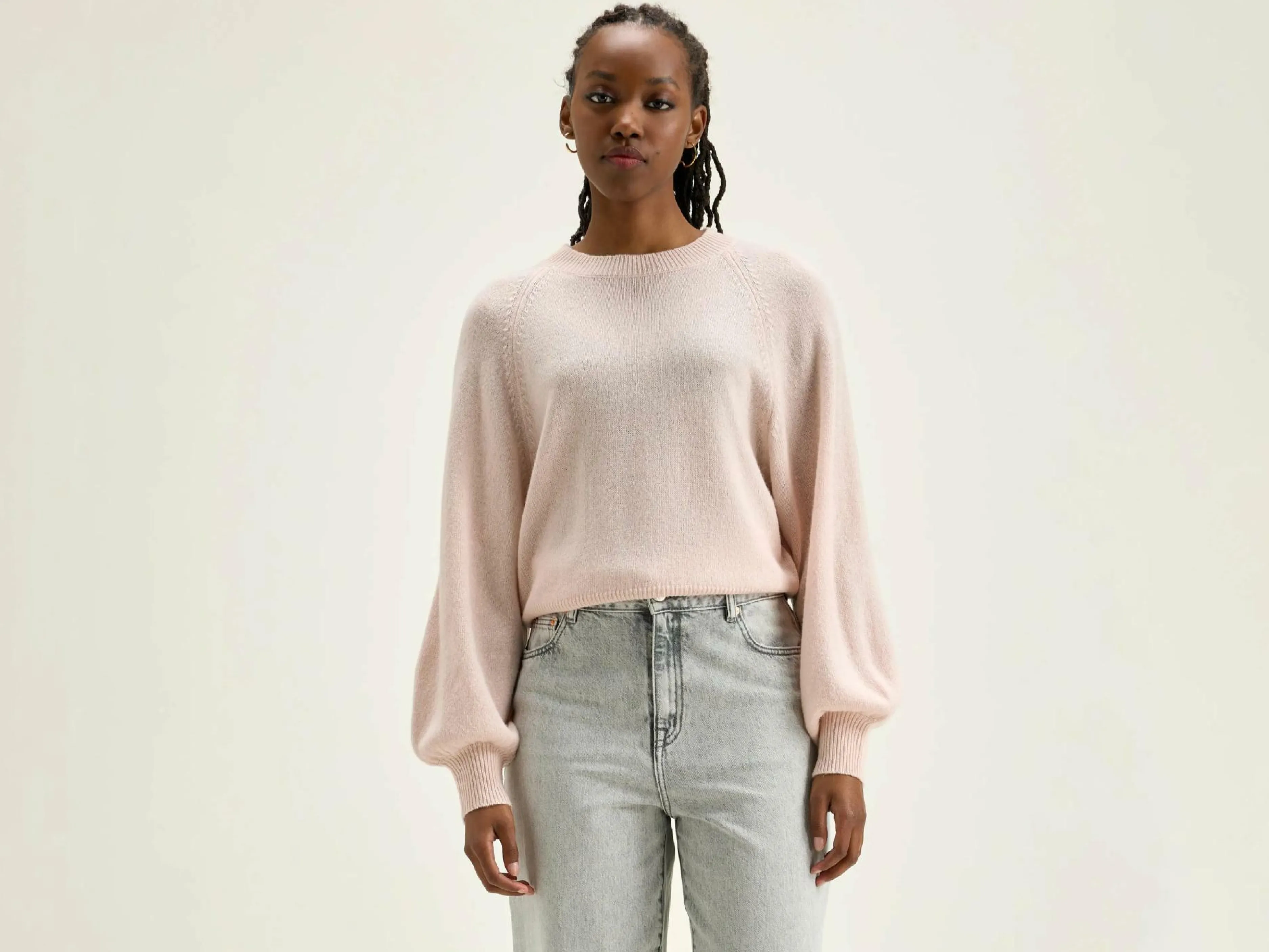 Mailles-Bellerose Pull Col Rond Ganto Light rose