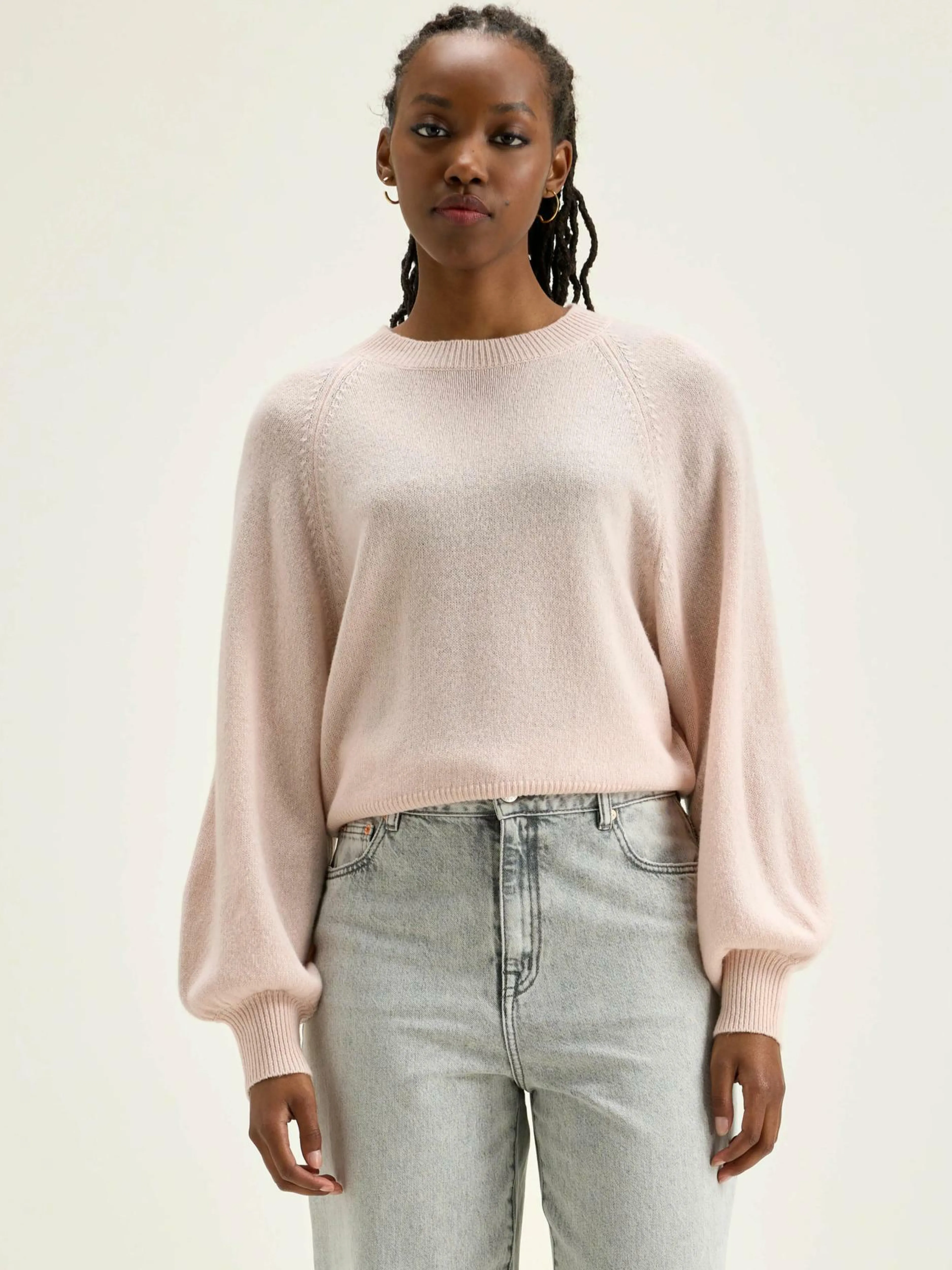 Mailles-Bellerose Pull Col Rond Ganto Light rose