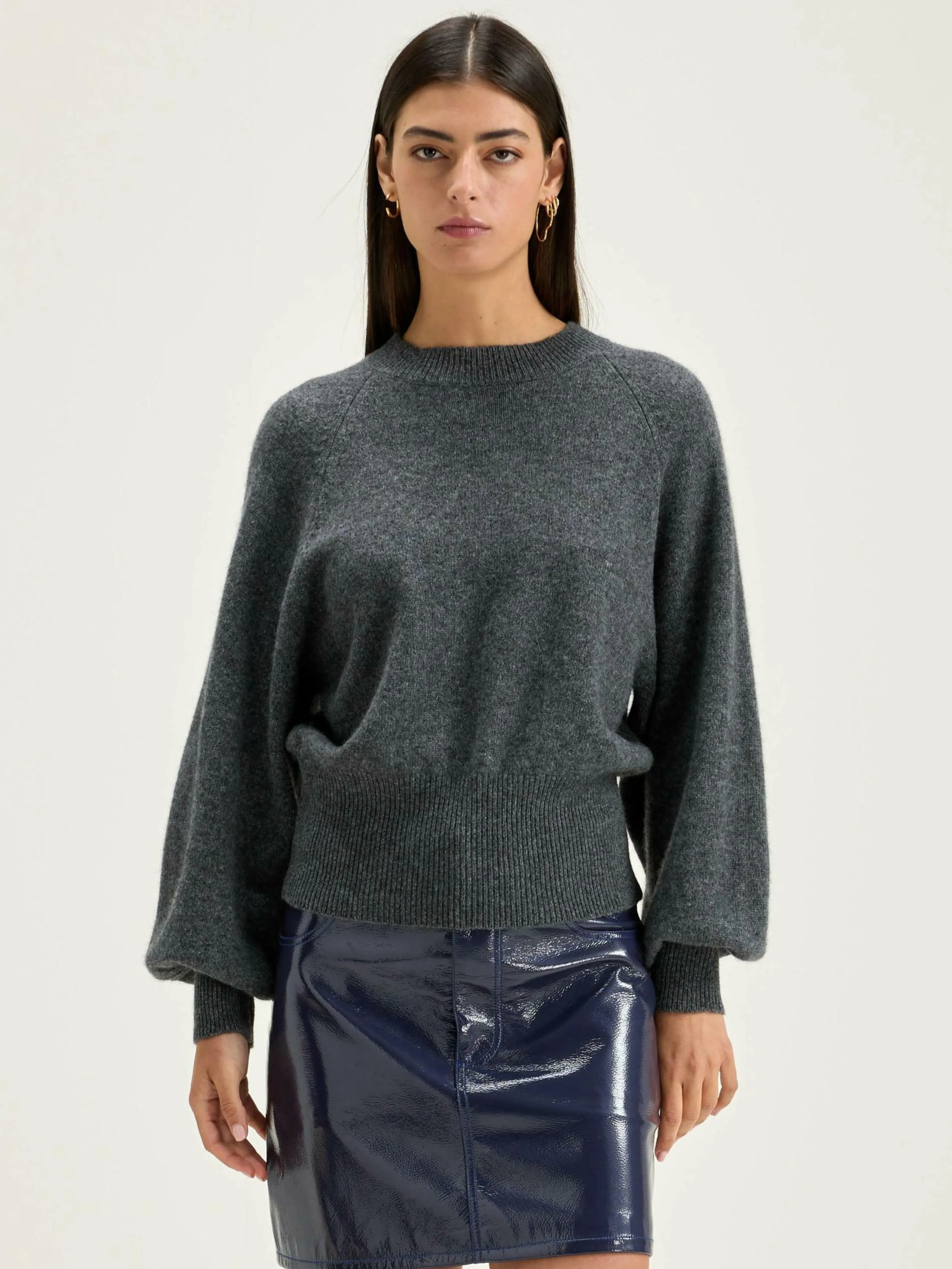 Mailles-Bellerose Pull Col Rond Ganto Mid grey