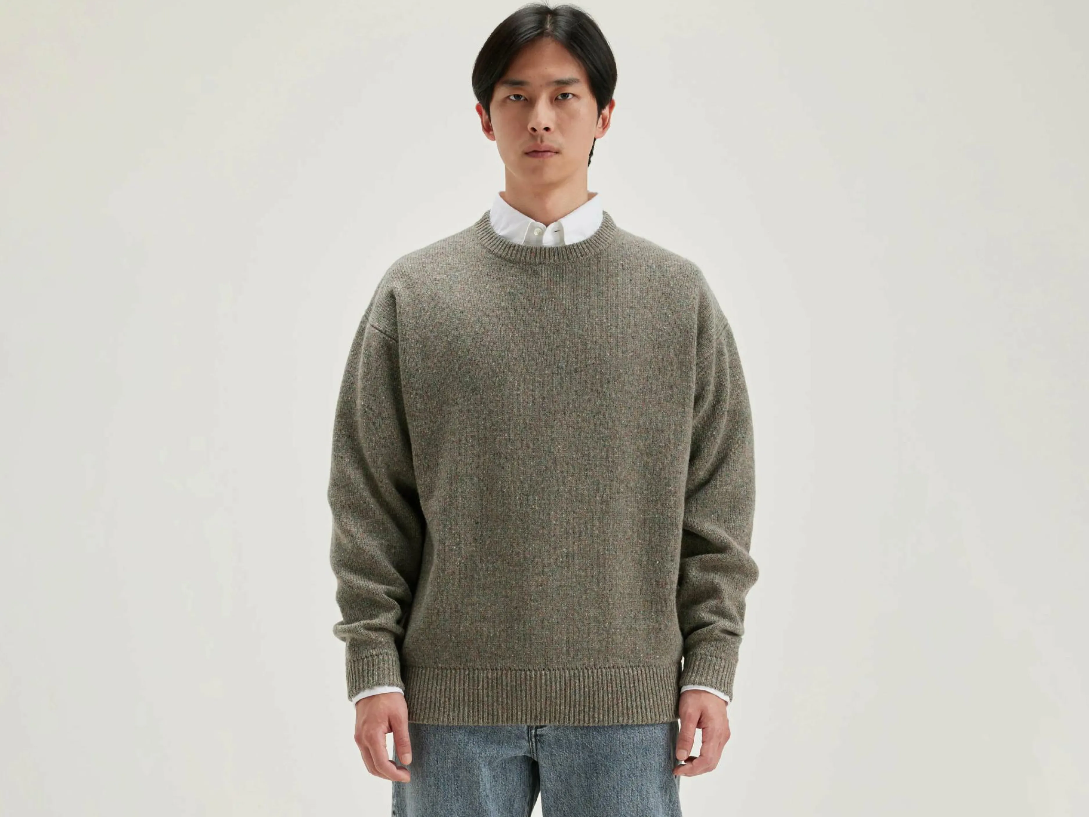 Mailles-Bellerose Pull Col Rond Gatem Dust