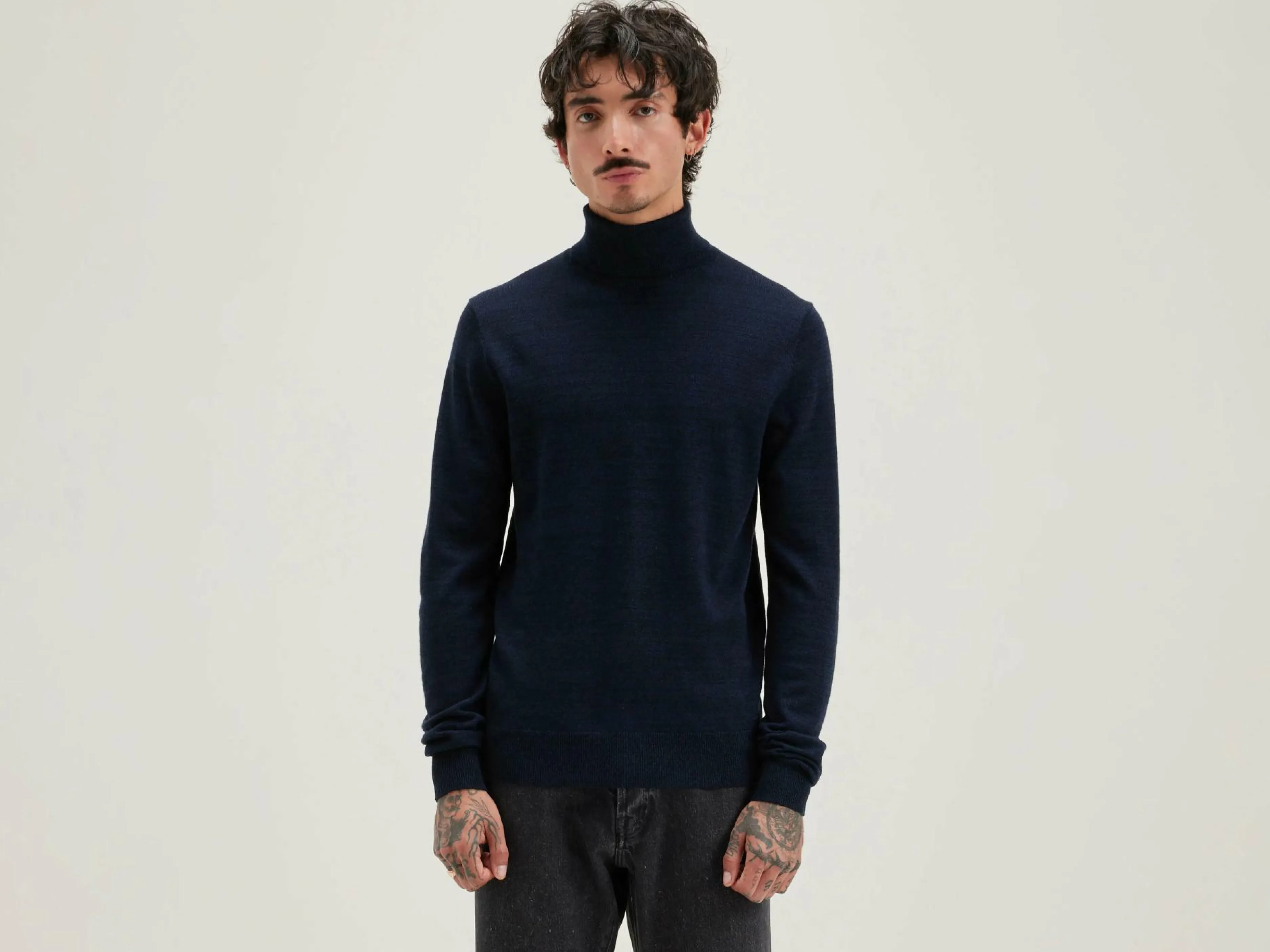 Mailles-Bellerose Pull Col Roulé Dilor Blue nights