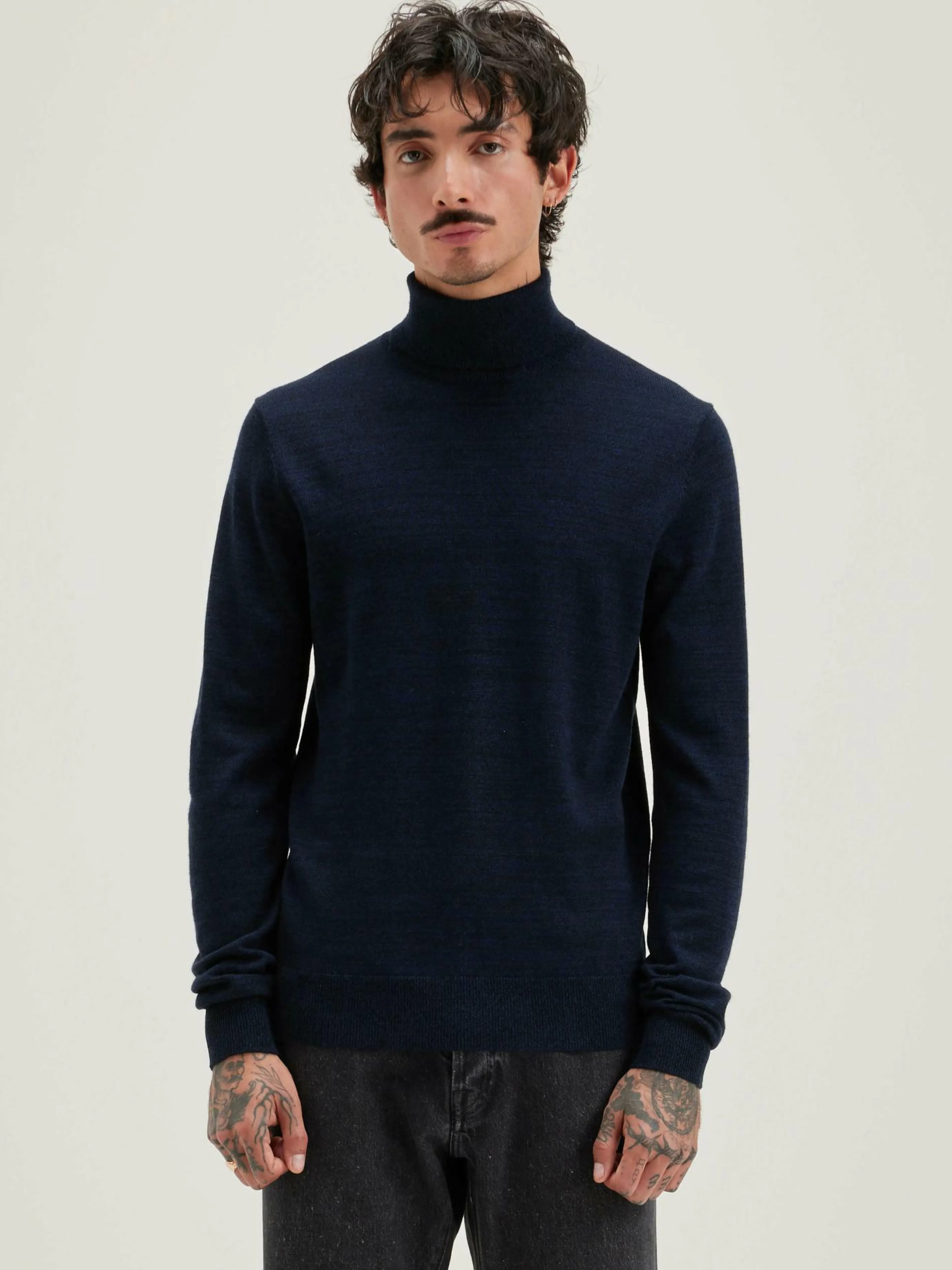 Mailles-Bellerose Pull Col Roulé Dilor Blue nights