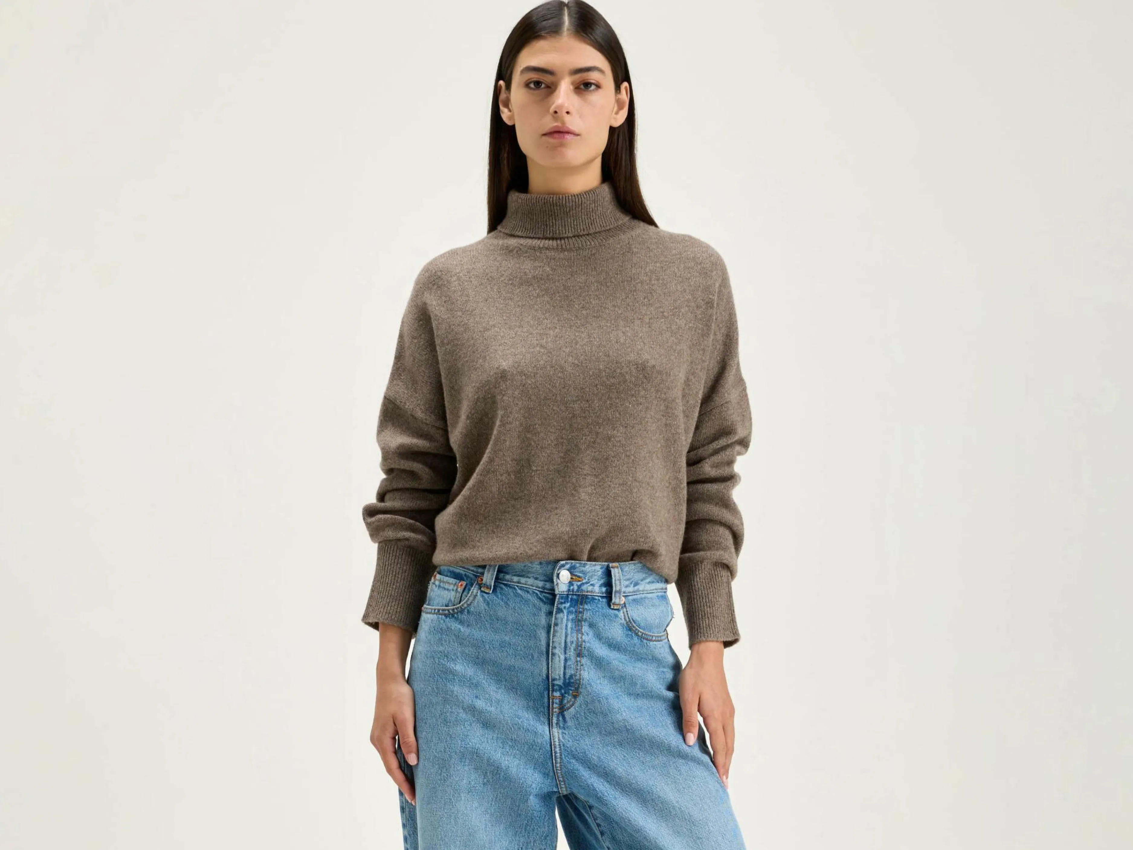 Mailles-Bellerose Pull Col Roulé Ganzi Dust