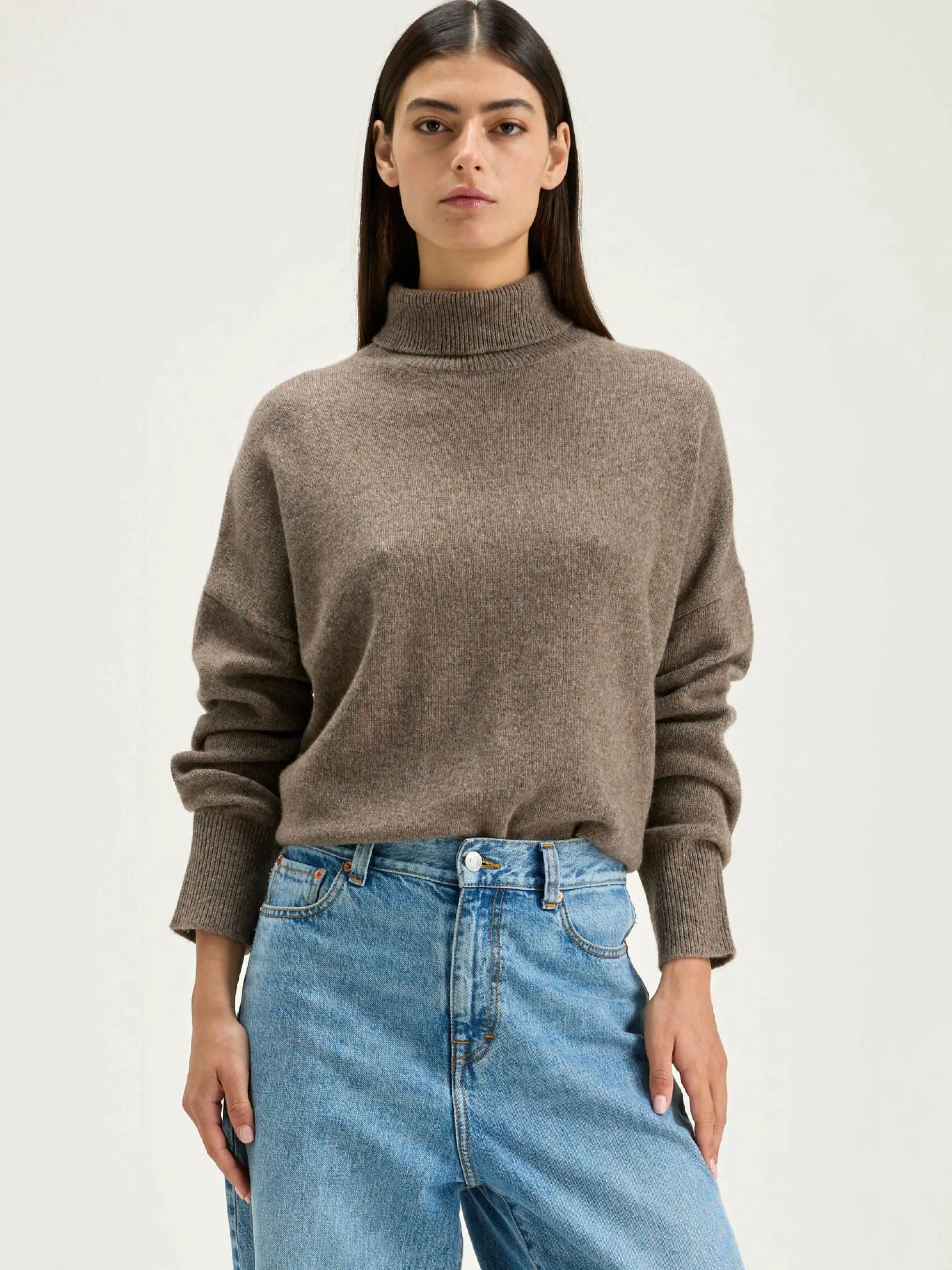 Mailles-Bellerose Pull Col Roulé Ganzi Dust