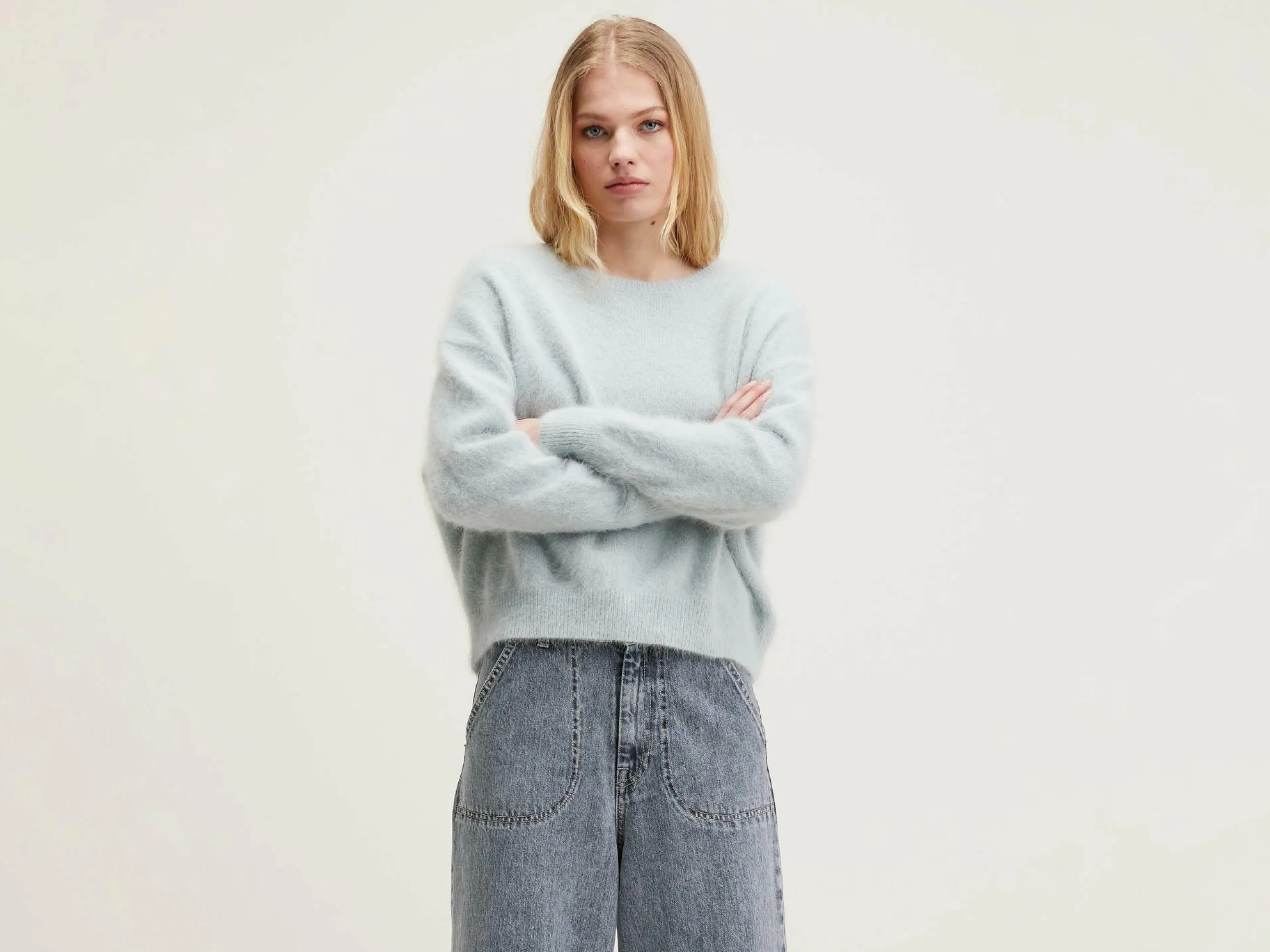 Mailles-Bellerose Pull En Angora Datus Givre