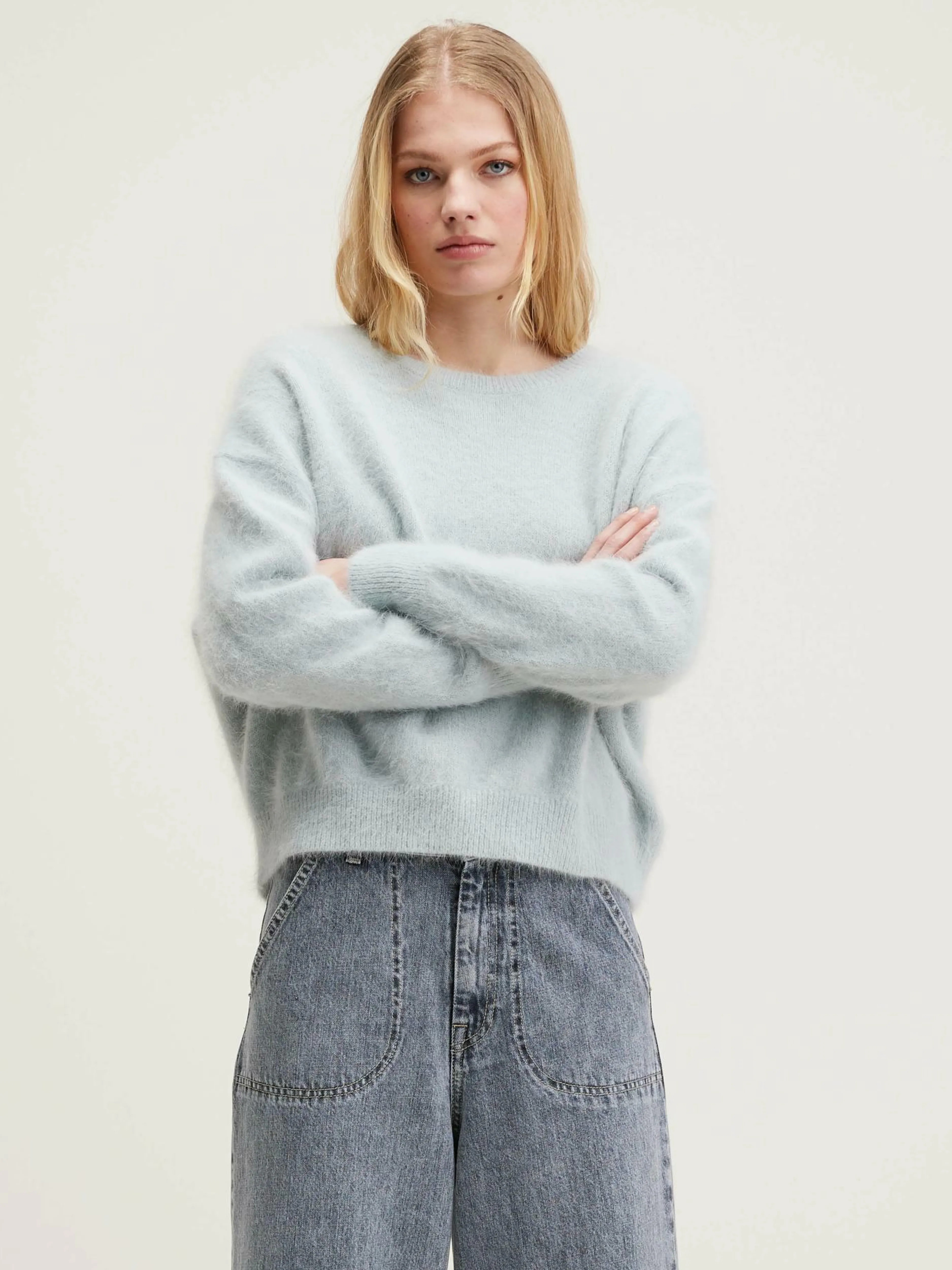 Mailles-Bellerose Pull En Angora Datus Givre