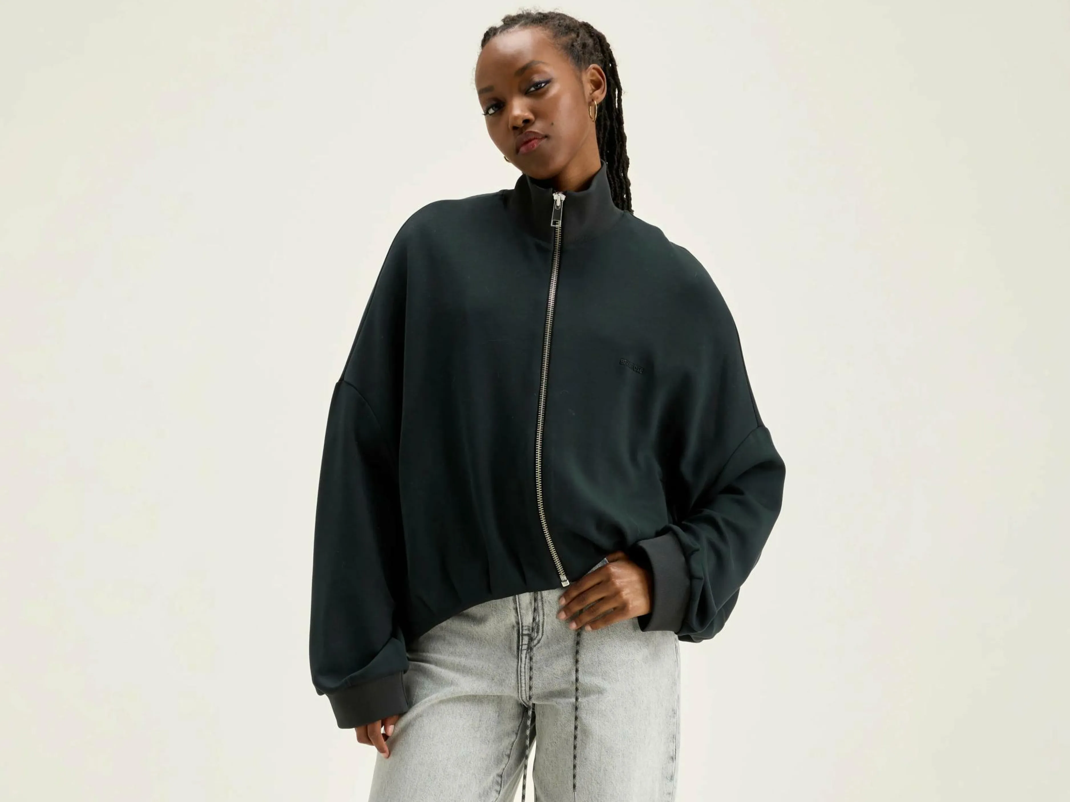 Sweatshirts-Bellerose Sweatshirt Zippé Tallis Acier